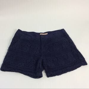 Gibson Latimer Navy Blue Shorts Lined Lace Overlay